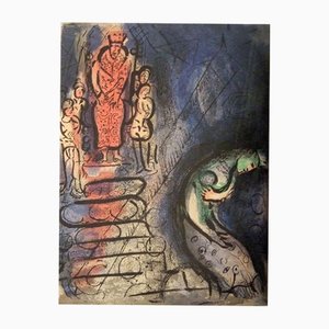 Marc Chagall, Ahasuerus Hunts Vashti, 1960, Lithograph