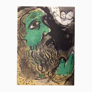 Marc Chagall, Job in Prayers, 1960, Lithograph