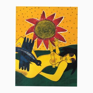 Guillaume Cornelis Van Beverloo Corneille, Red Flower, 2000s, Lithograph