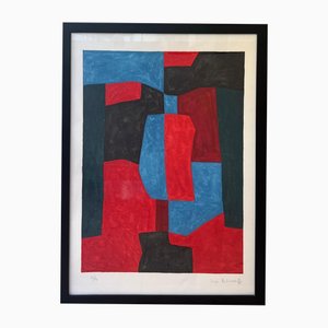 Serge Poliakoff, Red, Green and Blue Composition 76, 1969, Lithograph