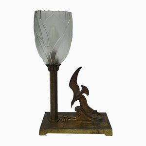 Art Nouveau Seagull Table Lamp