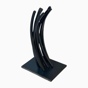 Black Steel Sculpture by Bernar Venet