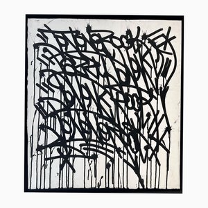JonOne, caligrafía urbana, 2009, obras de arte en tinta, enmarcado