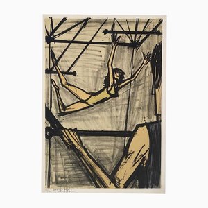 Bernard Buffet, The Trapeze Artists, 1968, Lithograph