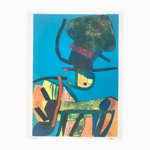 Maurice Estève, Perched High, 1966, Lithograph