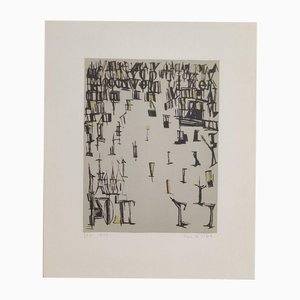 Maria Helena Vieira Da Silva, Christmas Pedestrians, 1978, Lithograph