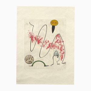 Max Ernst, Birds in Peril, 1975, Etching