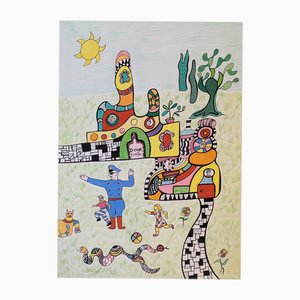 Niki De Saint Phalle, Leaving School, 20th Century, Lithograph