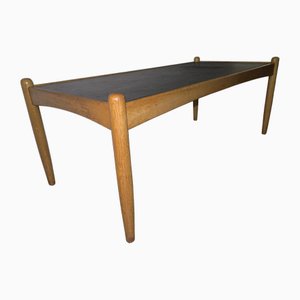Table Basse Mid-Century en Ardoise et en Chêne par Eric Merthen, 1960s