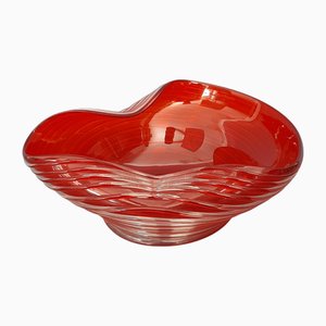 Roter Tafelaufsatz aus Muranoglas von Archimede Seguso, 1960er