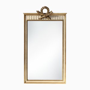French Gild and Creme Framed Mirror, 1950s