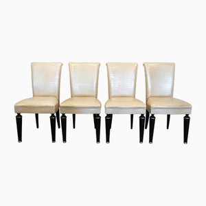 Transoceanic Faux Leather Dining Chairs, 2020, Set of 4