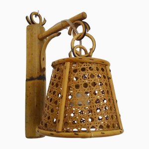 Laternen Wandlampen aus Rattan & Flechtwerk, 1960er