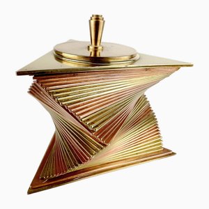 Scatola Art Deco in rame e ottone di John Otar, anni '30