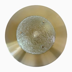 Große Mid-Century Deckenlampe mit Muranoglas von Honsel, 1960er