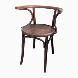 Silla vintage de madera curvada con reposabrazos, Mazowia Noworadomsk