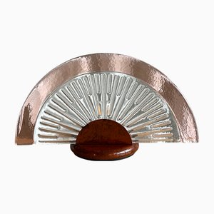 Fächerförmige Mid-Century Tischlampe aus Muranoglas, Italien, 1980er