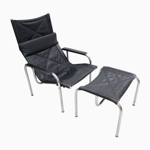 Fauteuil He1106 avec Ottomane par Hans Eichenberger pour Strässle, 1978, Set de 2