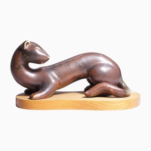 Mink in Stoneware by Gunnar Nylund, 1920s