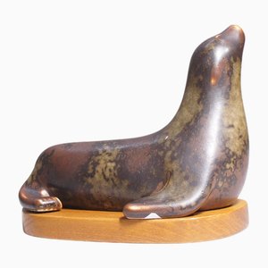 Seal in Stoneware by Gunnar Nylund, 1930s