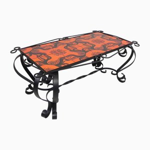 Vintage Coffee Table with Tiles, 1960s