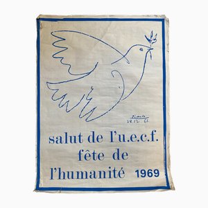 Picasso Poster auf Papier, 1969, Gerahmt