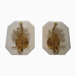 Aplique de pared de latón, años 80