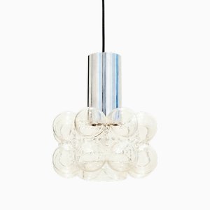 Lampada da soffitto Mid-Century in vetro a bolle di Helena Tynell per Limburg, Germania, anni '60