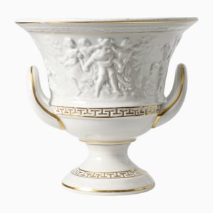 Vaso in porcellana bianca in stile neoclassico, anni '60