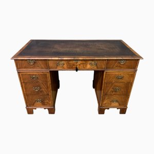Bureau Piédestal Édouardien en Noyer, 1910