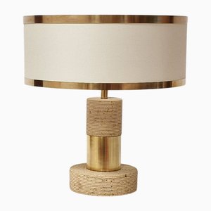 Italienische Vintage Tischlampe aus Travertin, 1970er