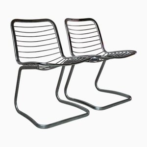 Set of Chrome Plated Steel Chairs, 1970s