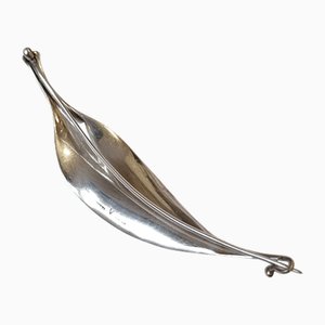 Broche Plume Ancienne en Argent par Vivianna Torun, 1950