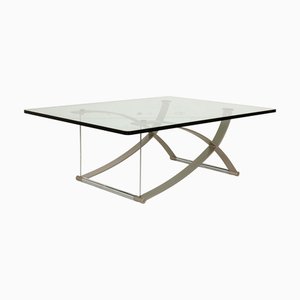 1150 Glass Coffee Table Silver from Rolf Benz