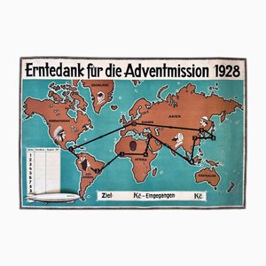 Poster da viaggio vintage per dirigibile, Germania, anni '30