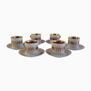 Vintage Cups and Saucers from Epiag, 1950, Set of 6