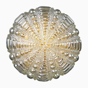 Lampade da parete Mid-Century moderne in vetro ambrato attribuite a Kaiser Idell / Kaiser Leuchten, Germania, anni '60