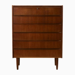 Teak Dresser with Six Drawers