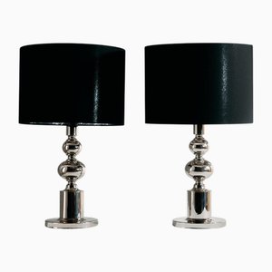 Chrome Table Lamp, Set of 2