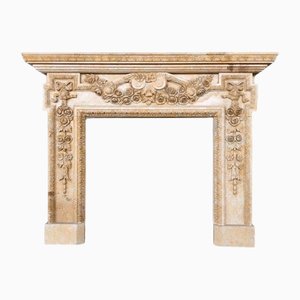 Hand-Carved Ornate Fireplace Mantle