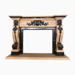Baroque Style Marble Fireplace Mantle