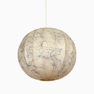 Große Mid-Century Cocoon Hängelampe in Beige, die Castiglioni von Hille zugeschrieben wird, Italien, 1960er