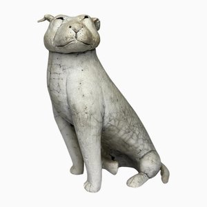 Escultura de pitbull estadounidense de cerámica de estudio