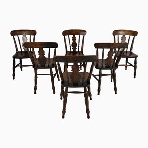 English Farmhouse Dining Chairs, Set of 6