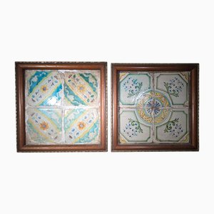 Piastrelle Talavera antiche con cornice, 1650