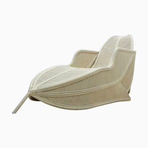 Chaise longue in vimini di Vivai Del Sud, anni '70