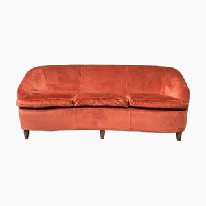 3-Sitzer Samtsofa, 1950er