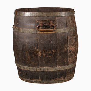 Paragüero antiguo grande de barril de roble, 1850