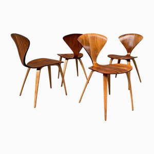 Sillas de comedor de Norman Cherner para Plycraft Usa, años 60. Juego de 4