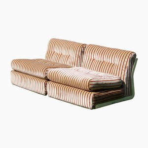 Modulares Vintage Samt Sofa Amanta von Mario Bellini für C&B, 1960er, 2er Set